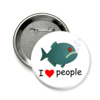 Значок 58 мм I love people