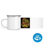 Кружка металлическая белая (круговая запечатка)