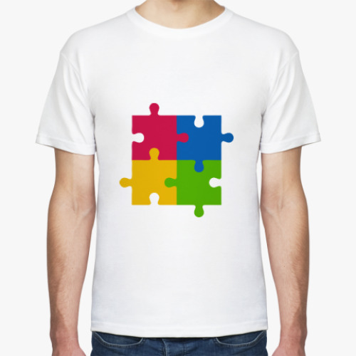 Футболка с принтом Пазл