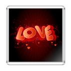 Магнит 6.5 x 6.5 см Love