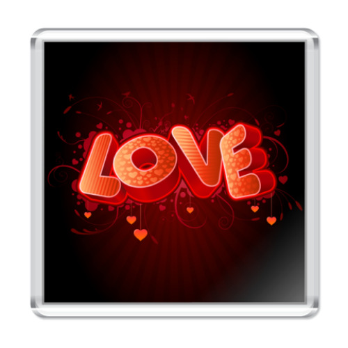 Магнит с принтом Love