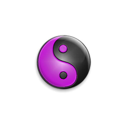 Значок 25мм  Инь-Ян