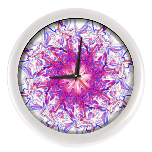 Настенные часы с принтом Калейдоскоп. Абстракция