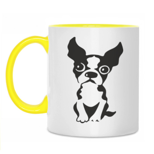 Кружка с принтом Мопс