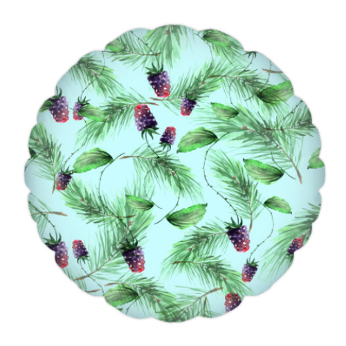 Подушка с принтом Лесное настроение