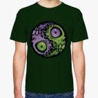 Классическая футболка Зомби инь-ян