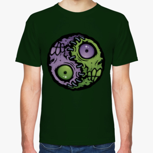 Футболка с принтом Зомби инь-ян