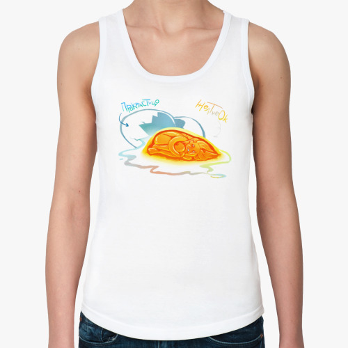 Женская майка с принтом Желт_не_ок