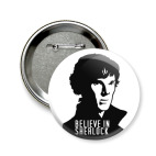 Значок 58 мм Believe in Sherlock