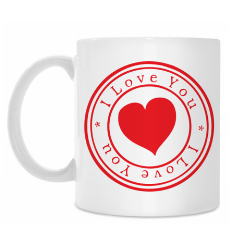 Кружка с принтом Печать любви