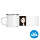 Кружка металлическая белая (круговая запечатка)