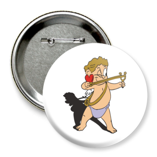 Значок 75мм с принтом Купидон