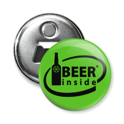Магнит-открывашка с принтом BEER INSIDE
