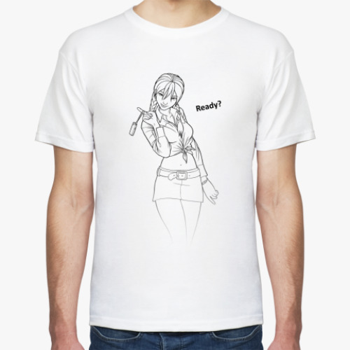 Футболка с принтом  Ready?