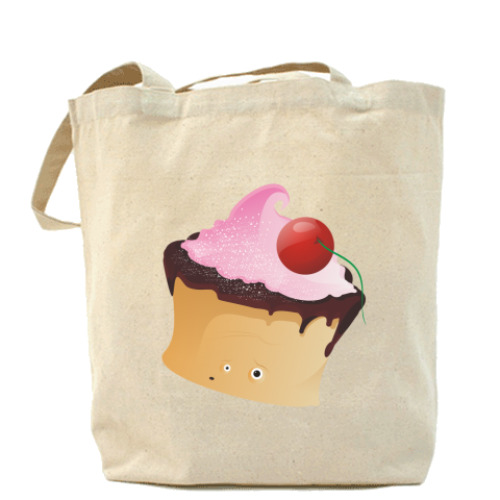 Сумка шоппер с принтом пирожное