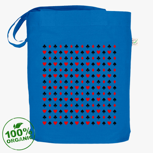 Сумка шоппер с принтом Современный дизайн Казино карт