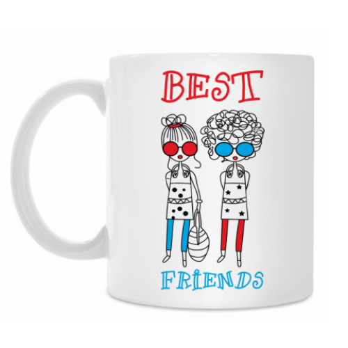 Кружка с принтом Best friends
