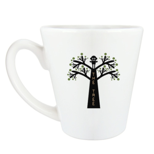 Чашка Латте с принтом Человекодерево