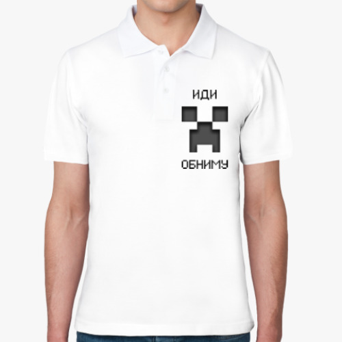 Рубашка поло Иди Обниму Minecraft Creeper