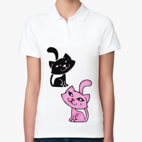 Женская рубашка поло Cats
