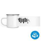 Кружка металлическая белая (круговая запечатка)