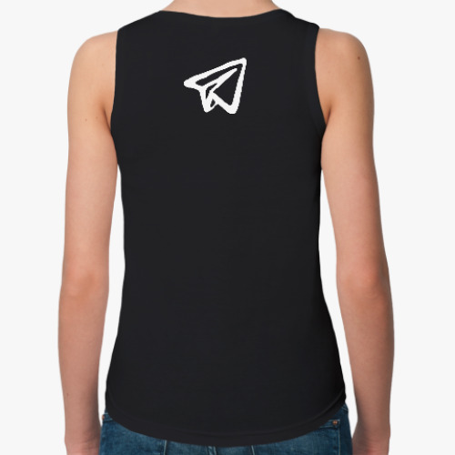Женская майка с принтом Telegram