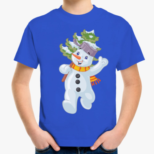 Детская футболка Веселый Снеговик
