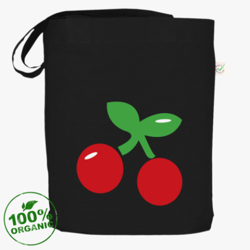 Сумка шоппер с принтом Вишенки