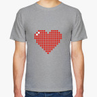 Классическая футболка Пиксельное сердце