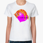 Классическая женская футболка Котик