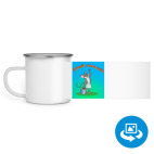 Кружка металлическая белая (круговая запечатка)