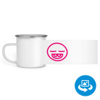 Кружка металлическая белая (круговая запечатка)