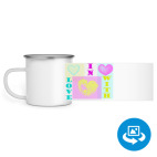 Кружка металлическая белая (круговая запечатка)