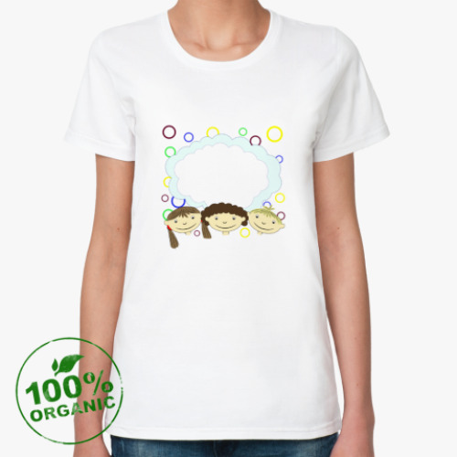 Женская футболка из органик-хлопка Детки