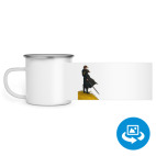 Кружка металлическая белая (круговая запечатка)