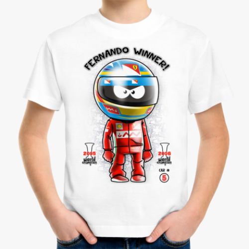 Детская футболка с принтом Fernando #5  '12