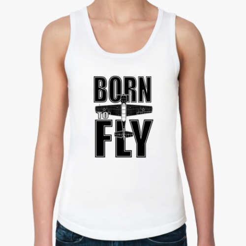 Женская майка с принтом born to fly
