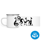 Кружка металлическая белая (круговая запечатка)