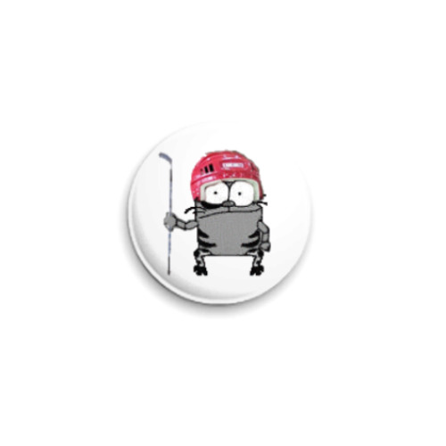 Значок 25мм с принтом Котэ-хоккеист