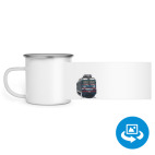 Кружка металлическая белая (круговая запечатка)