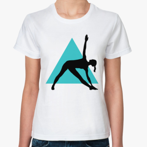 Классическая футболка Асана Треугольник на фоне... треугольника!