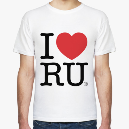 Футболка с принтом  РОССИЯ