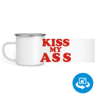 Кружка металлическая белая (круговая запечатка)