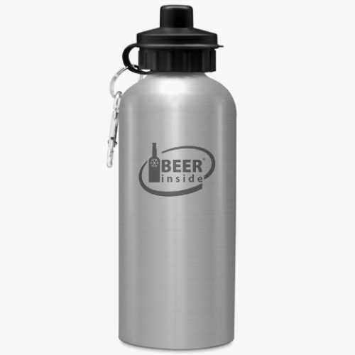 Бутылка с карабином (500 мл) с принтом BEER INSIDE