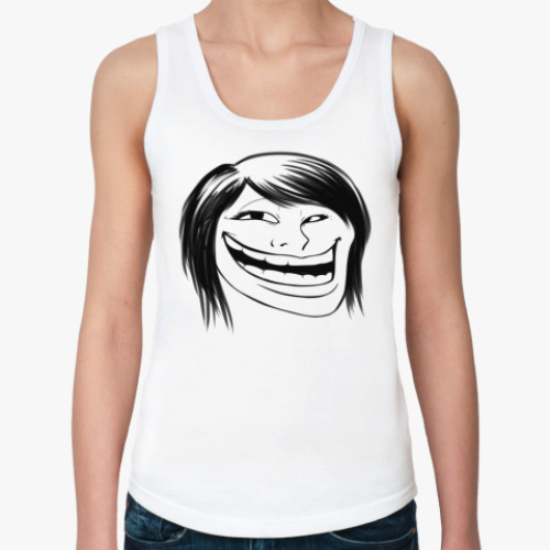 Женская майка с принтом Trollface