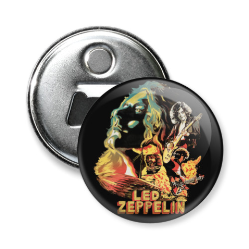 Магнит-открывашка Led Zeppelin хард-рок группа