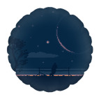 Подушка "круг", 35x35 см Тихая ночь