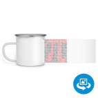 Кружка металлическая белая (круговая запечатка)