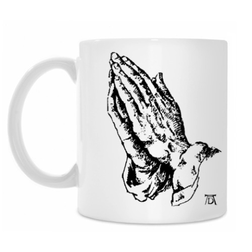 Кружка с принтом Руки Дюрера