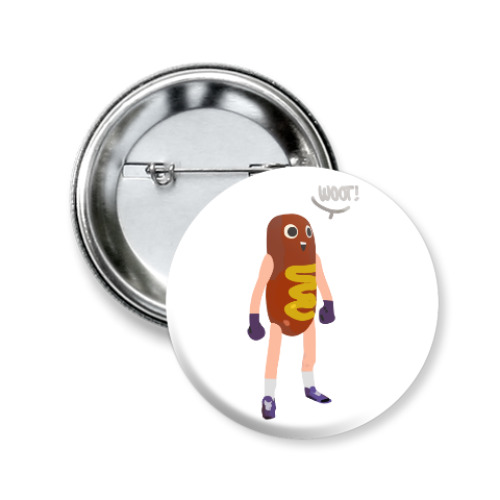 Значок 50мм Hot Dog Man